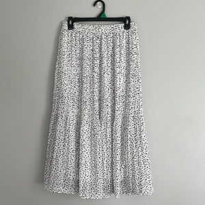 Fun, flowy polka dot midi skirt